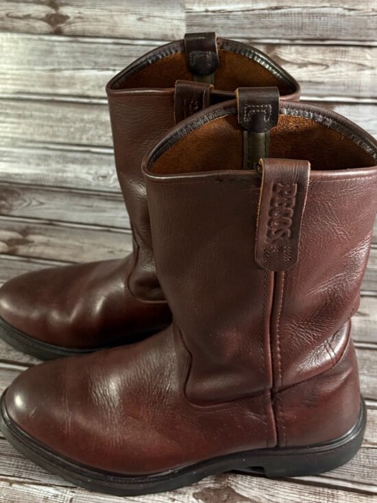 Red Wing Pecos 1132 Supersole Leather Motorcycle Boots Sz 8.5 D color burgundy main image 7